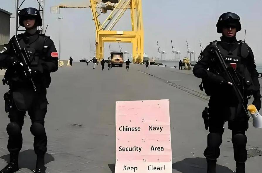 军舰警示牌上一句话 武装分子从头到尾不敢靠近 我国海外撤侨时