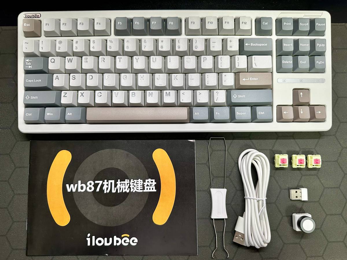 原来这就是胶坨坨,ilovbee 大黄蜂b87 客制化机械键盘开箱图赏