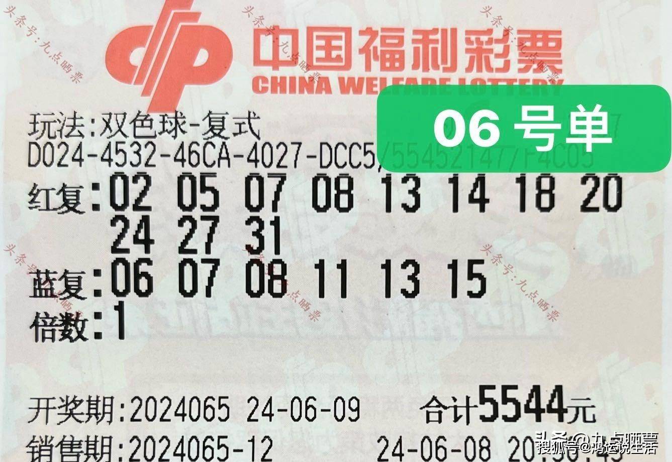双色球第24065期晒票!清零所有的不如意,一切都会好起来