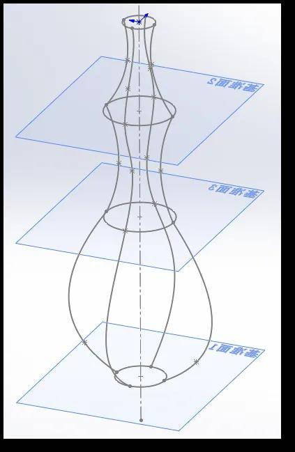 如何通过solidworks曲面放样绘制花瓶?