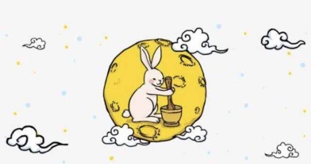 月亮上的玉兔 漫画图片