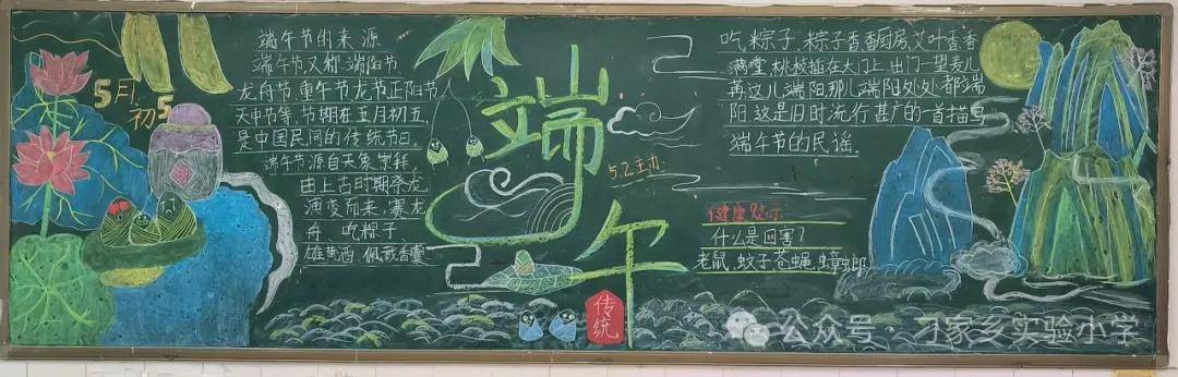 小学举行我们的节日——端午节黑板报评比活动