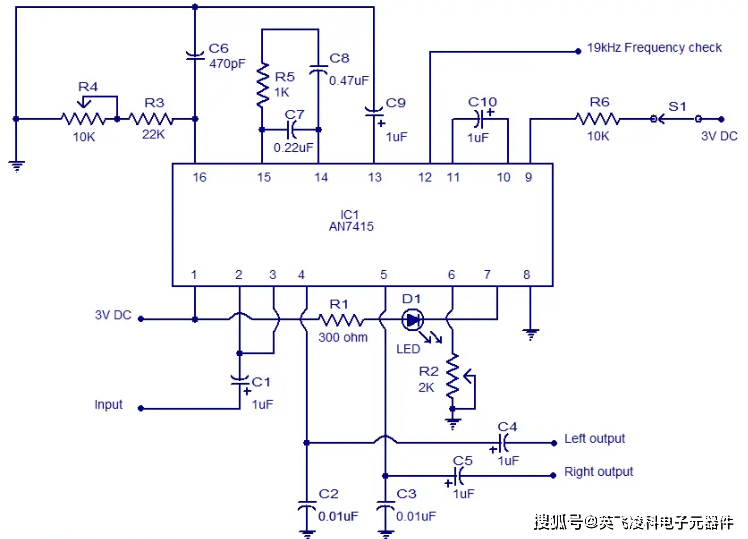 立体声环绕音响电路图图片