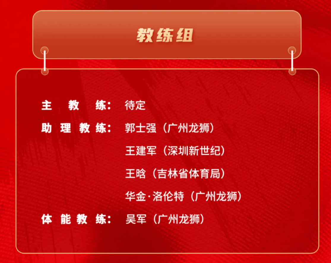 中国男篮大换血,主教练待定!