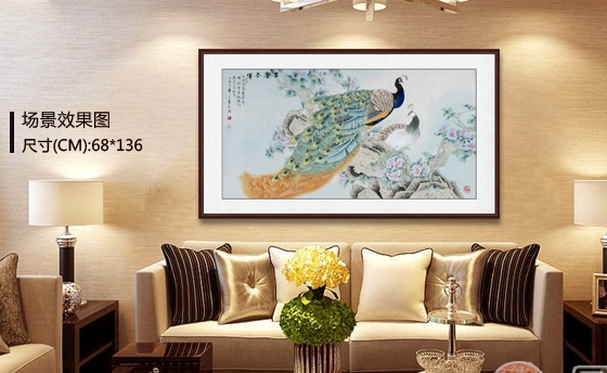 客厅挂什么画风水好运,国画花鸟画最受人们青睐