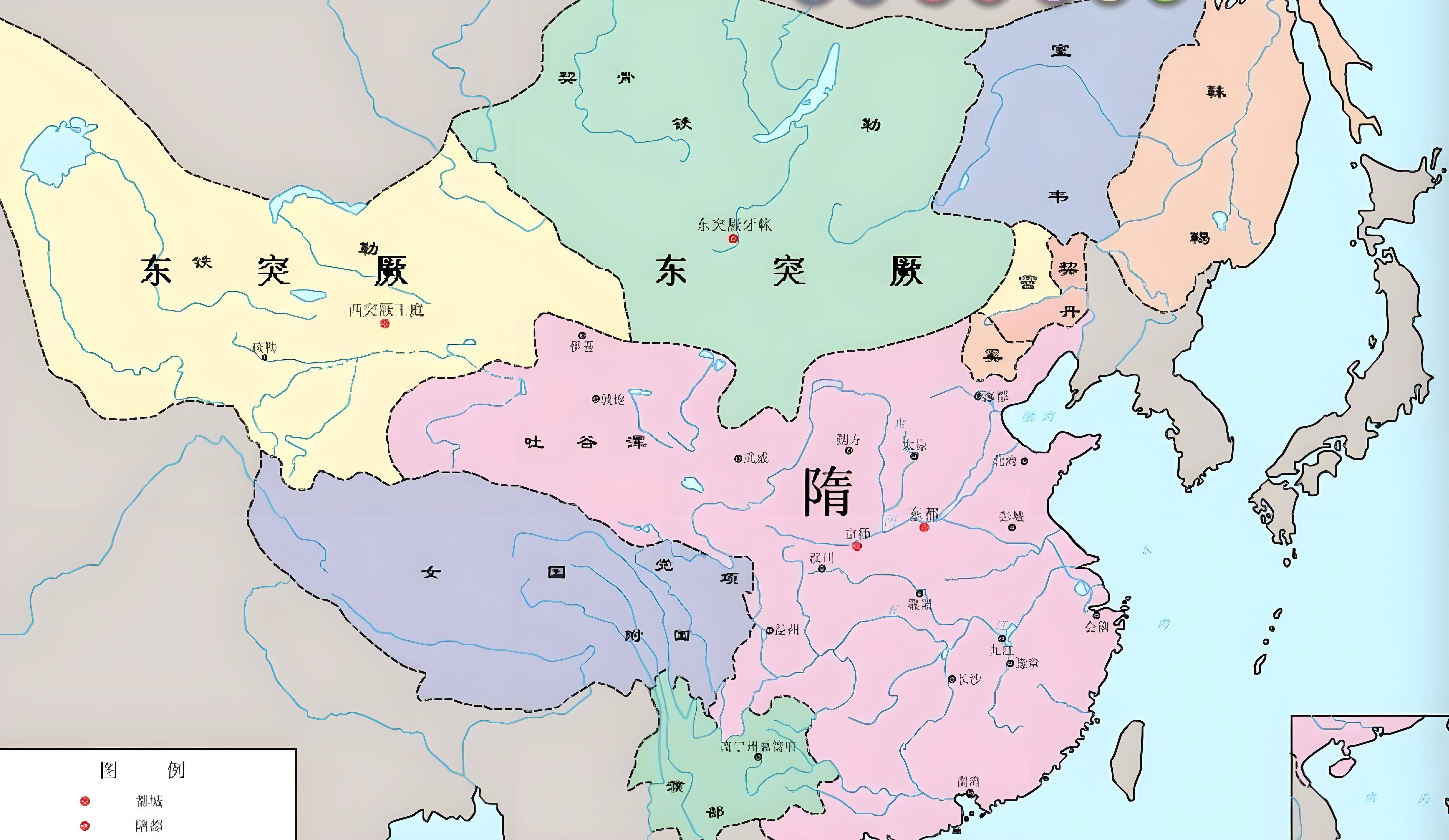 隋朝朝地图图片