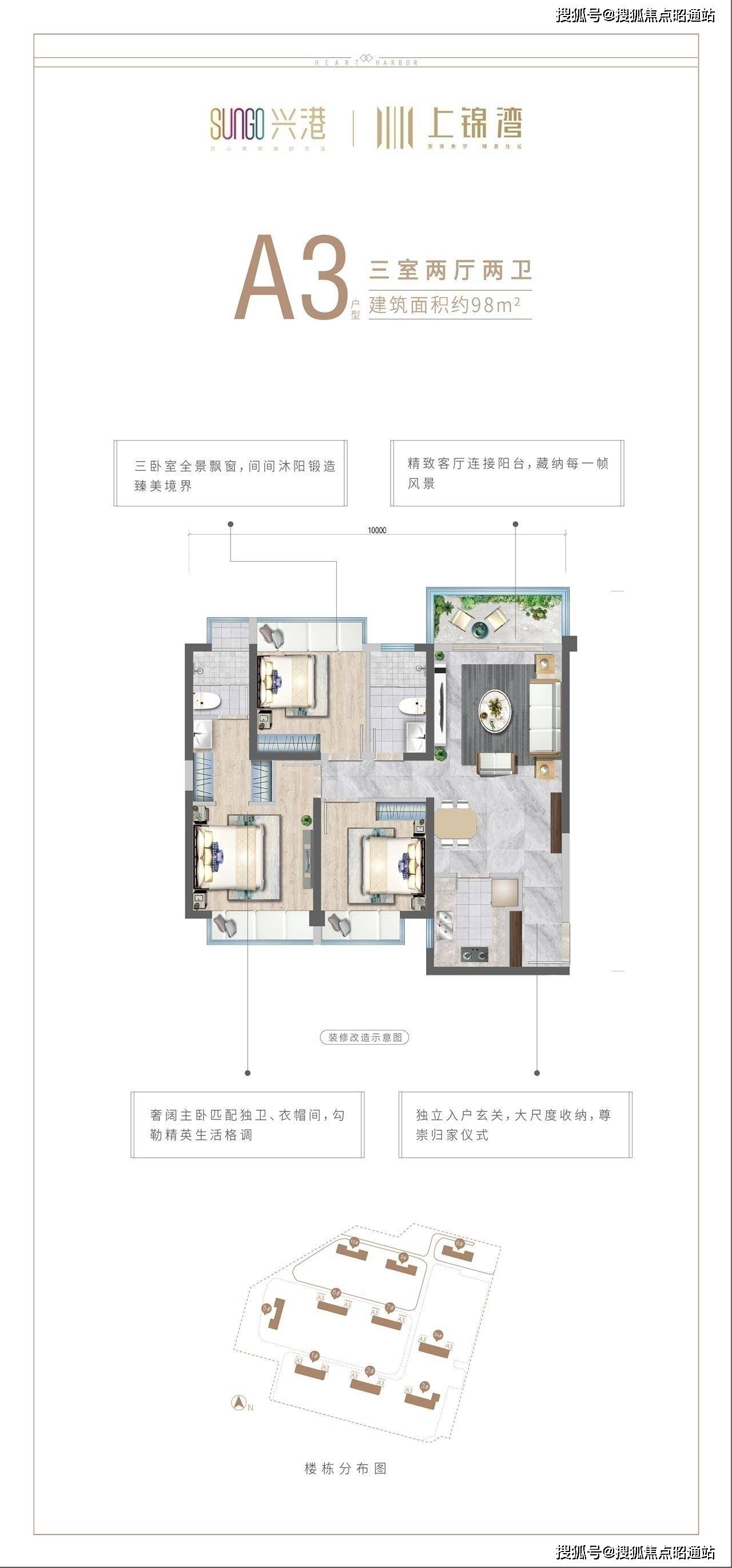 在售户型:④全龄段社区配套③约2400㎡中央水景观②自建3500㎡社区