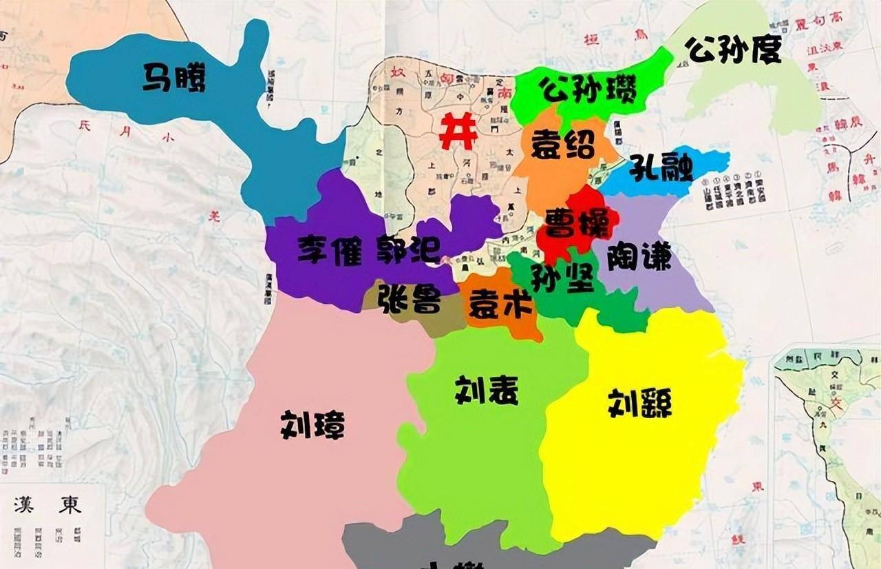 三国时期群雄割据地图图片