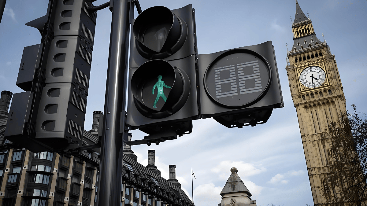 所以英国人过马路经常会无视红绿灯.4.