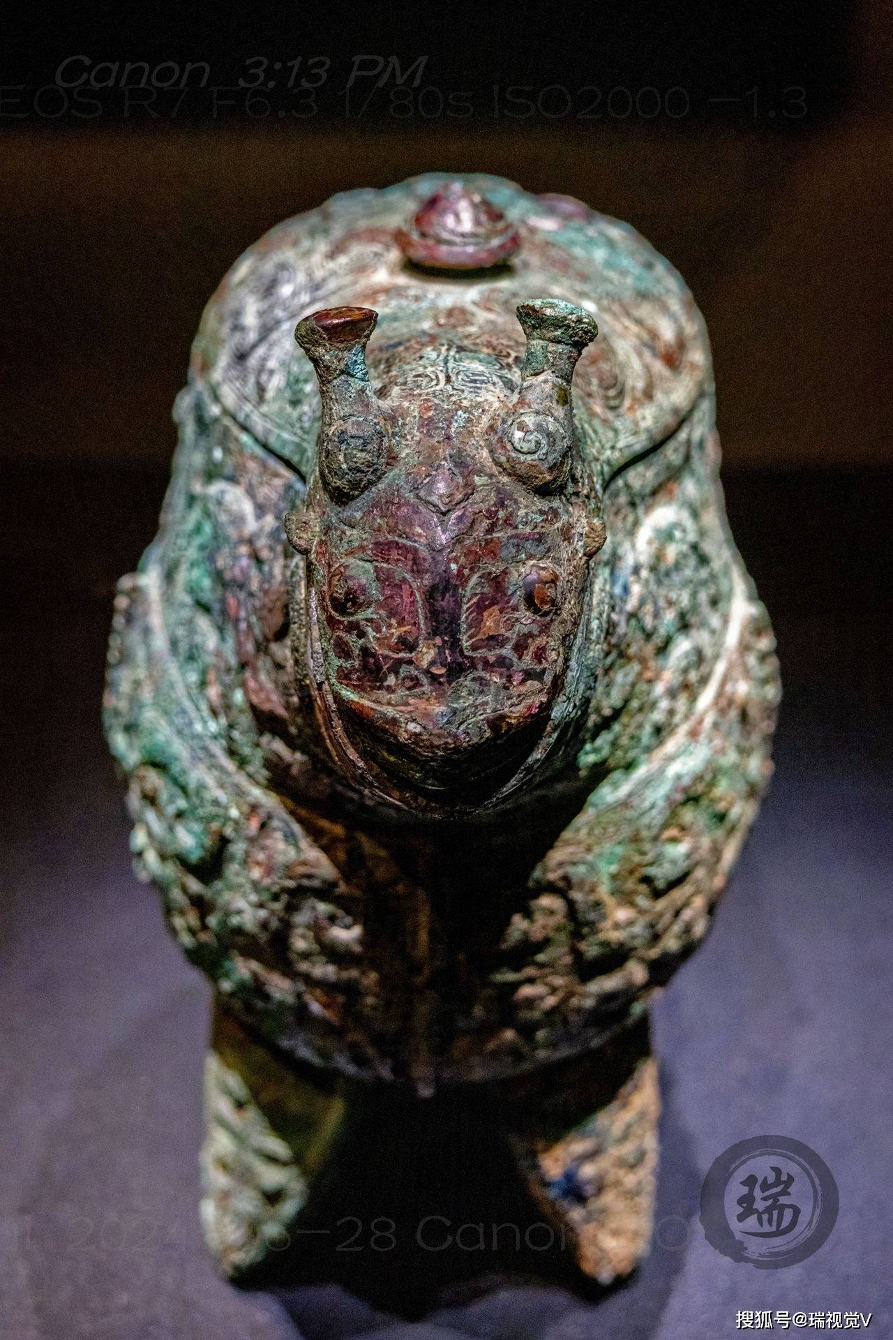 殷墟博物馆:"亚长"铜觥,身上多处"小象"动物纹丨河南安阳_器物_古代