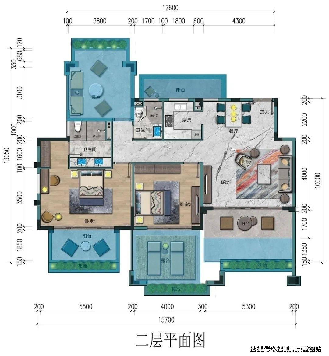 赠送面积:140㎡)四层:(建面约:160㎡,赠送面积:45㎡)海南三亚富春山居