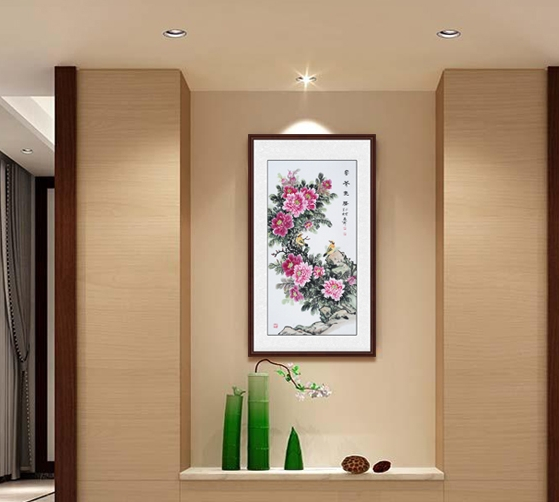 进门见什么画吉利,进门玄关吉利花鸟画推荐