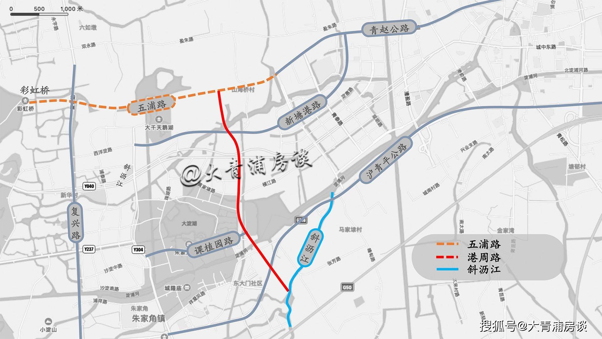 正积极落实港周路南延伸工程,南端衔接沪青平公路南线