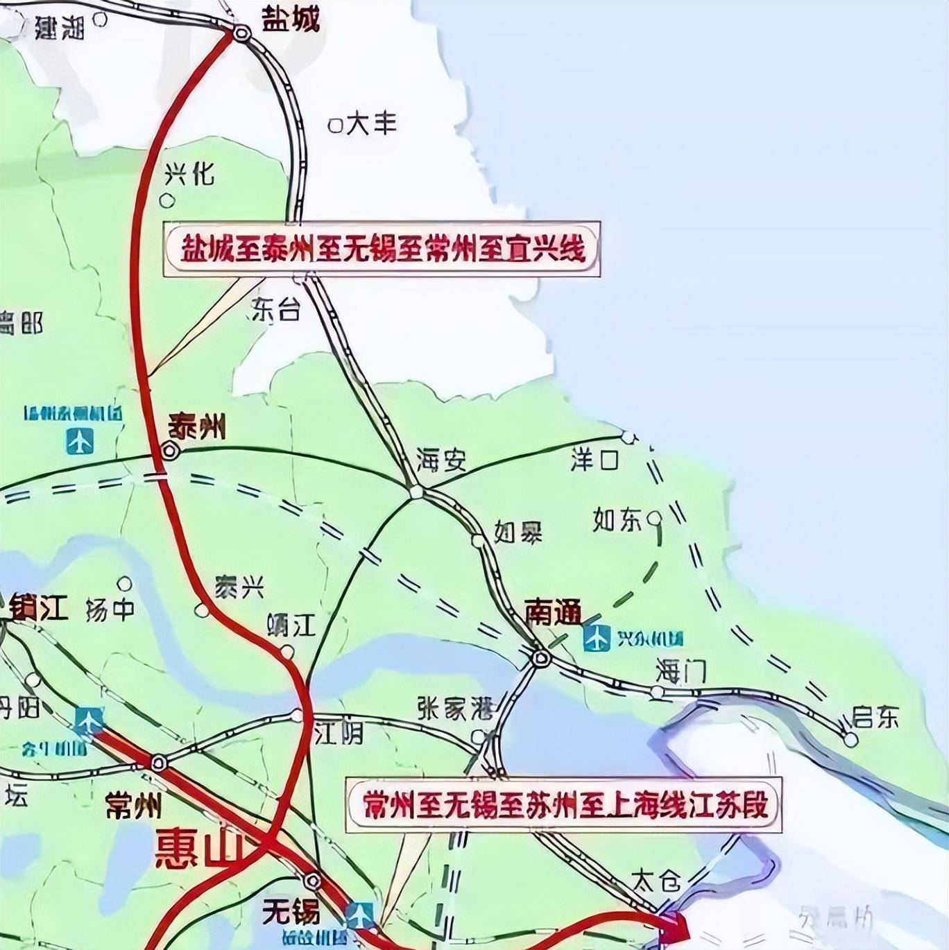 盐宜高铁是连接盐城与宜兴的高速铁路,全线位于江苏境内,更是被称为