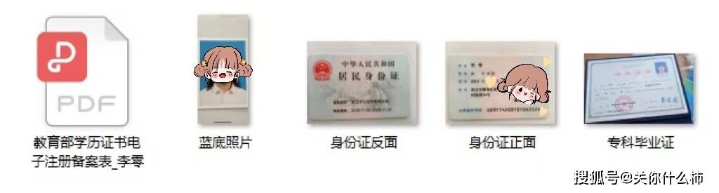报名材料:@身份证正反面 学生证/专科毕业证原件 蓝底证件照电子 1..