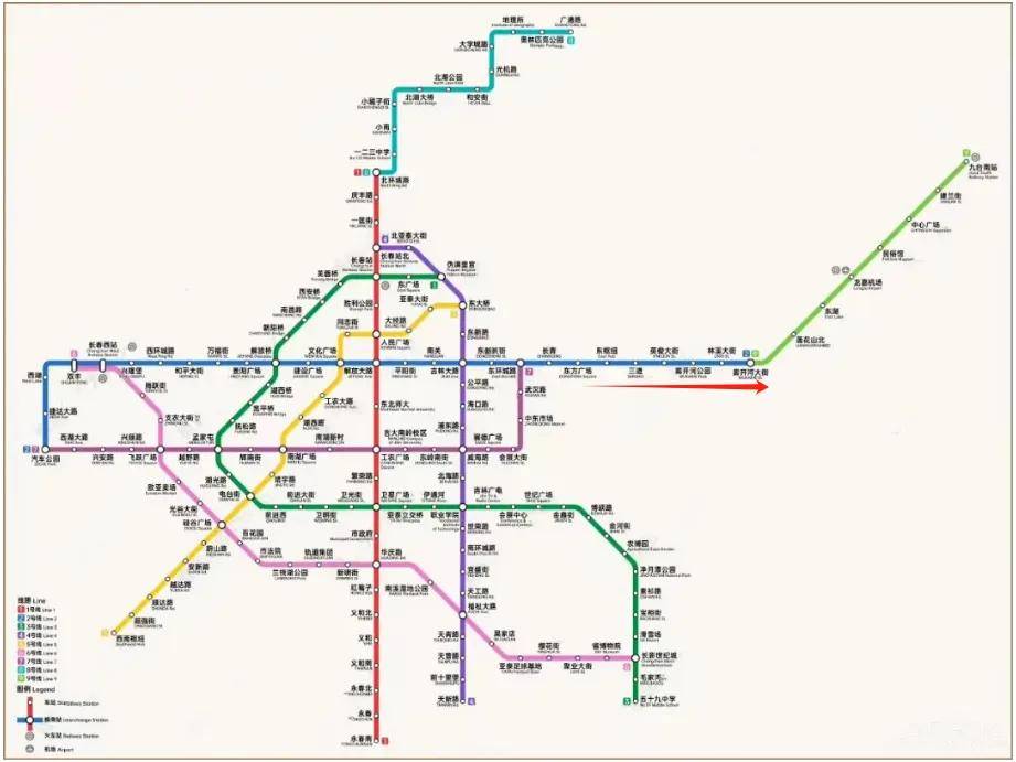 2号地铁延长线线路图图片