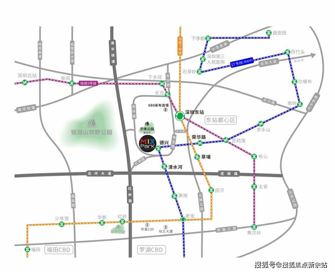 连通4大城市干道,自建4200㎡公交总始末站坐拥17号线(预计2021年开工