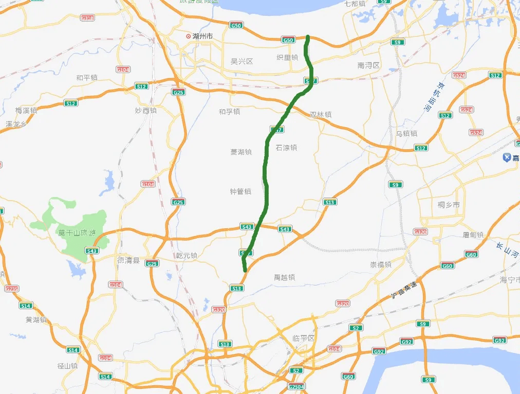 湖杭高速公路卫星图图片