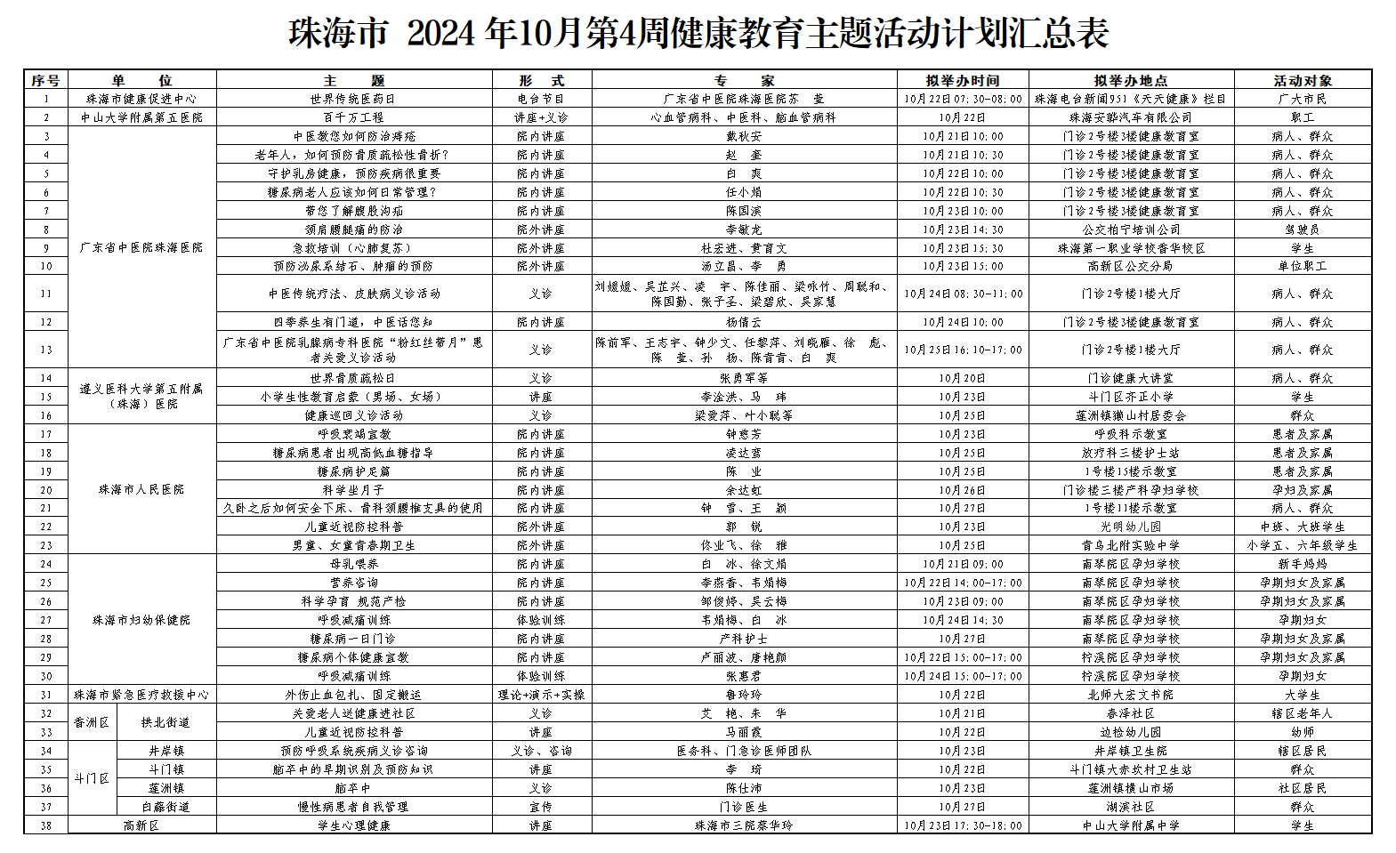 全国各种宣传周一览表图片