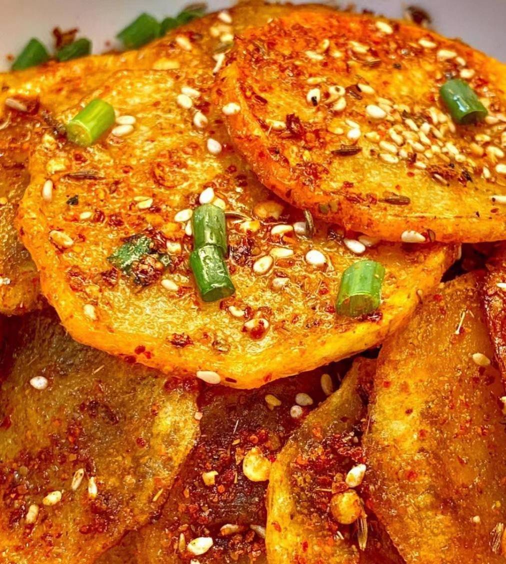 孜然香烤土豆片,舌尖上的狂热,简做即享,美味不打烊!