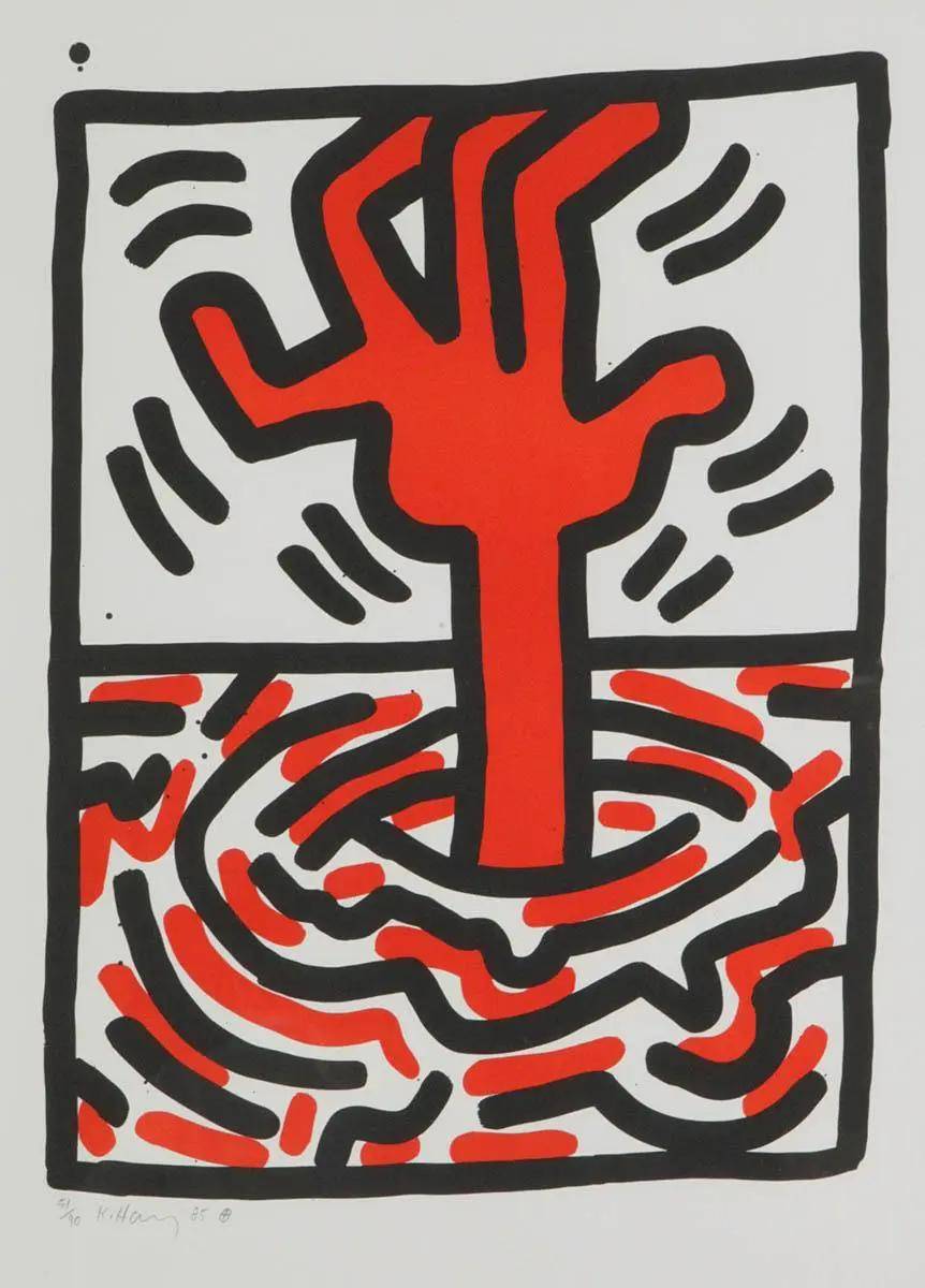 父波普艺术代表艺术家之一凯斯99哈林 keith haring_作品_创作_美国