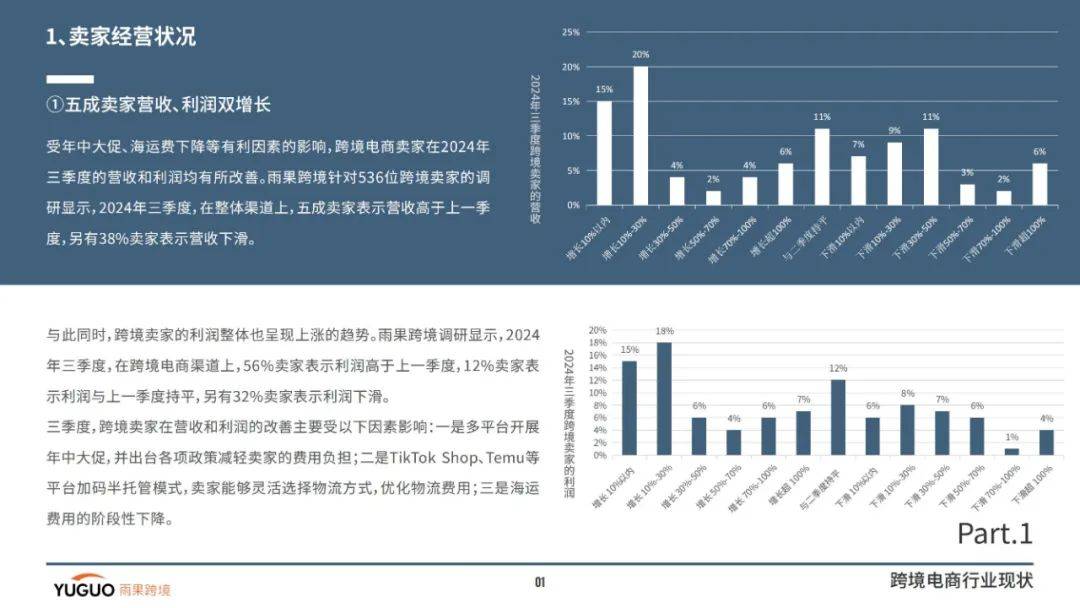 2024年跨境电商行业卖家经营情况分析，跨境电商行业第三季度报告