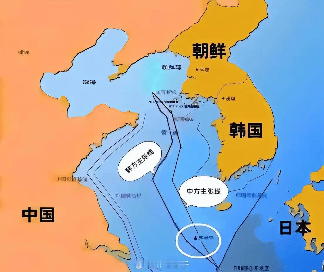 中韩专属经济区划界图片