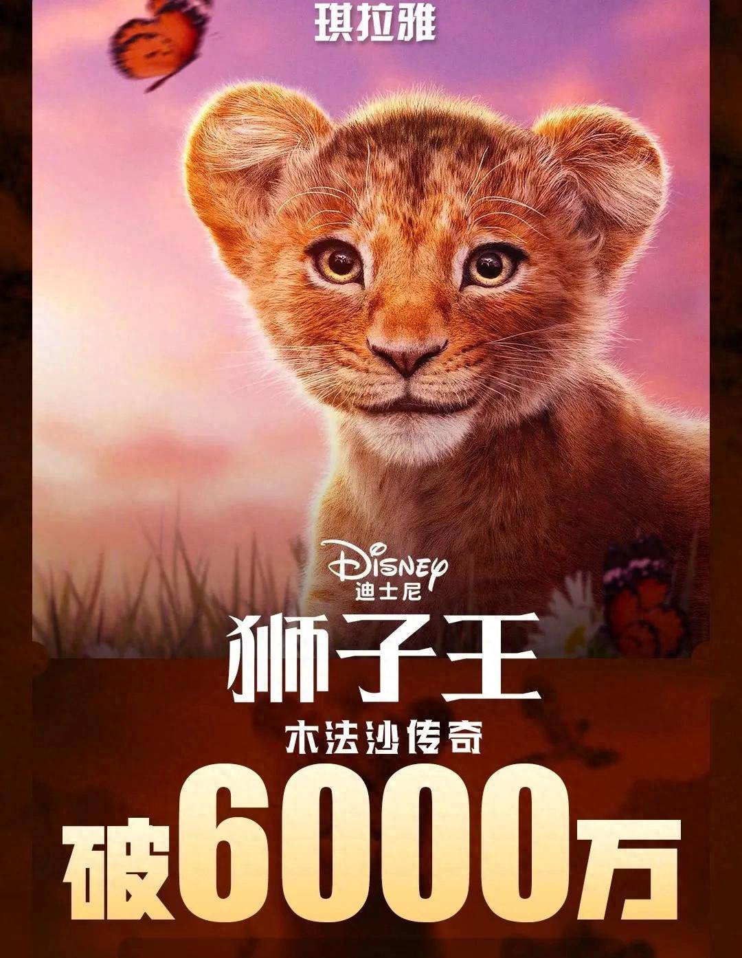不香了！迪士尼《狮子王：木法沙传奇》日票房200万，传奇不再。_搜狐网, image size:1080x1394
