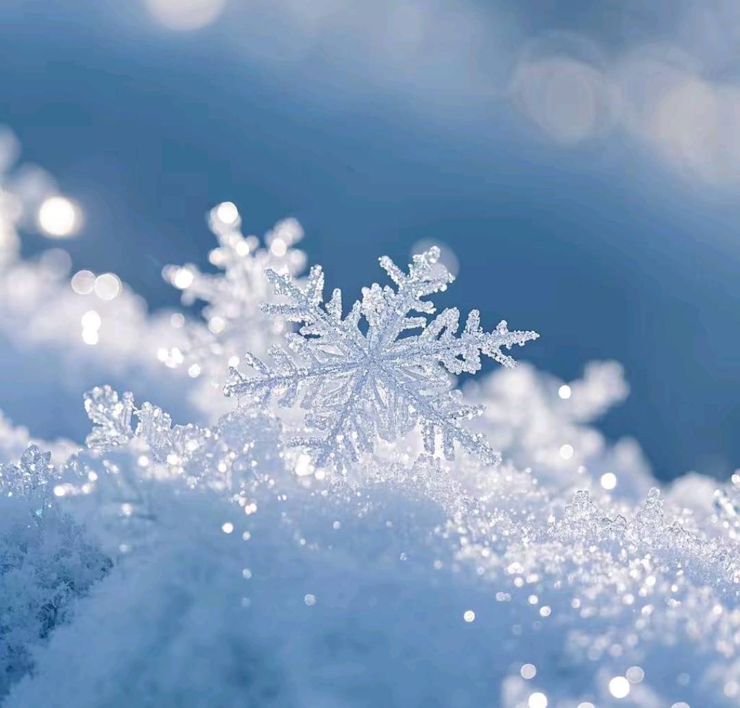 纯洁的雪花,唯美的意境