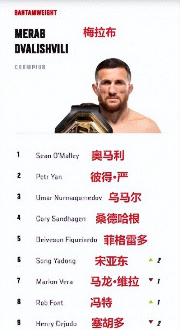 宋亚东在UFC排名崛起，下一战对手引猜测