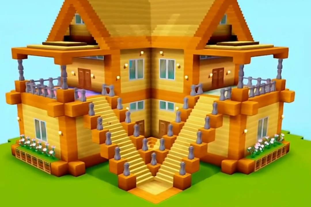 迷你世界速建生存双人别墅,好漂亮的样子!