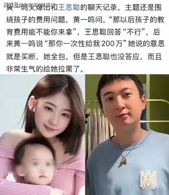 黄一鸣和妈妈深夜吵架崩溃,再晒与王思聪的聊天记录,肠子都悔青