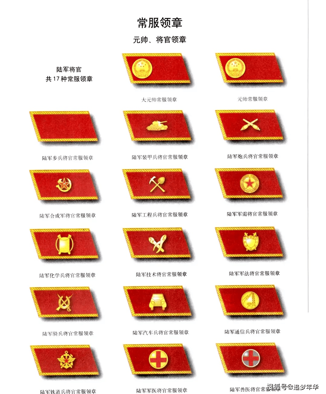 五五式军装领章上"扳手 老虎钳",是从事技术工作军人勤务符号