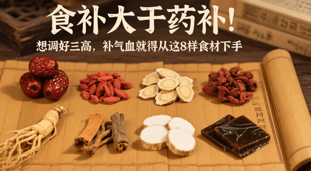 食补大于药补！想调好三高，补气血就得从这8样食材下手