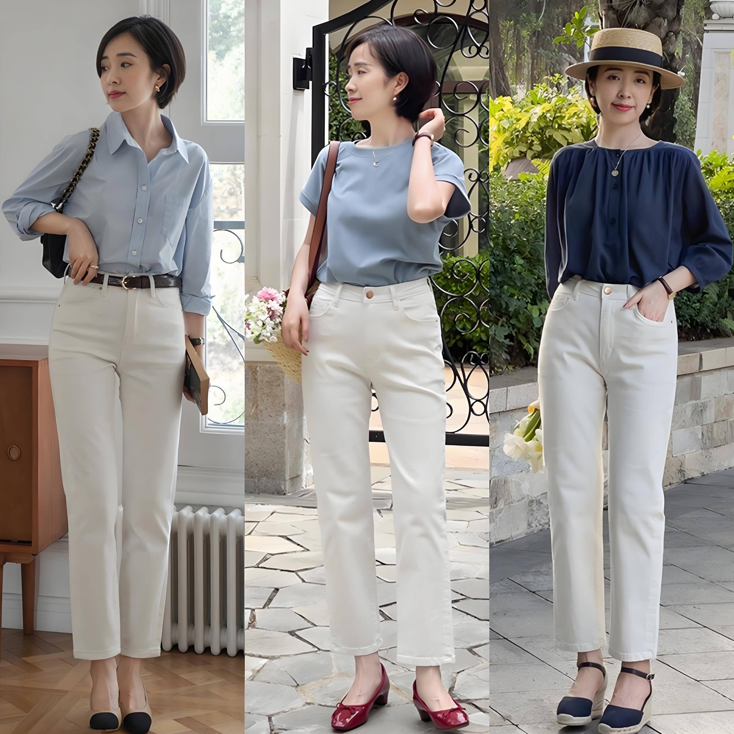 最适合中年女人的打扮,t恤 九分裤,百搭又显年轻