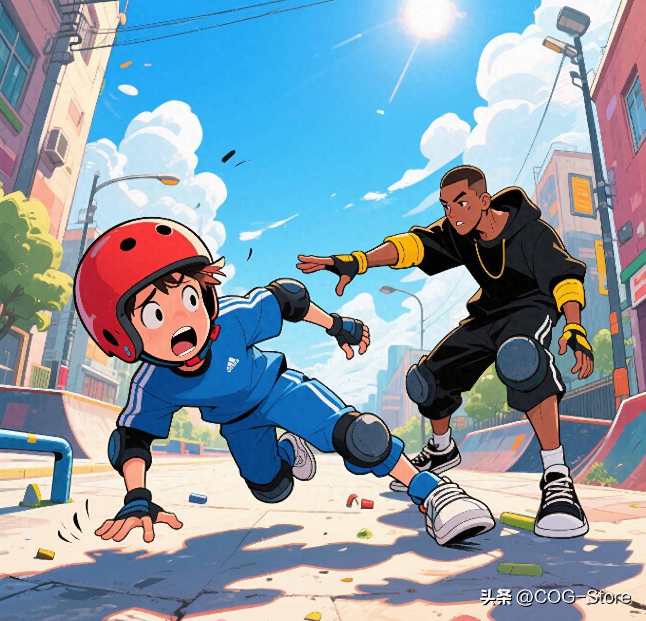 跑酷别作死,高手揭秘秘诀,摔倒姿势最关键