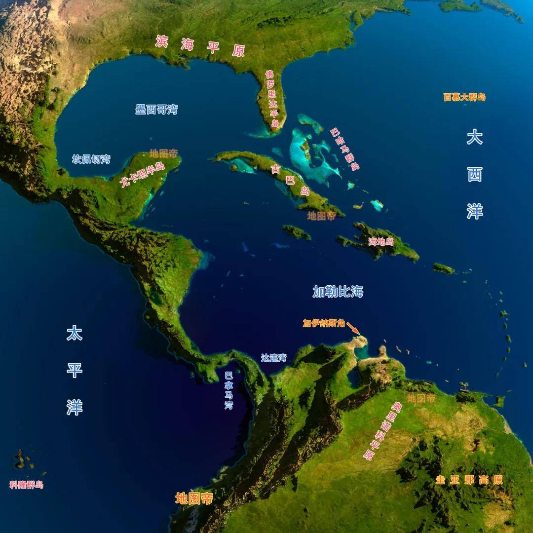 就隔了一个佛罗里达海峡,南北可覆盖加勒比海与墨西哥湾,战略位置重要