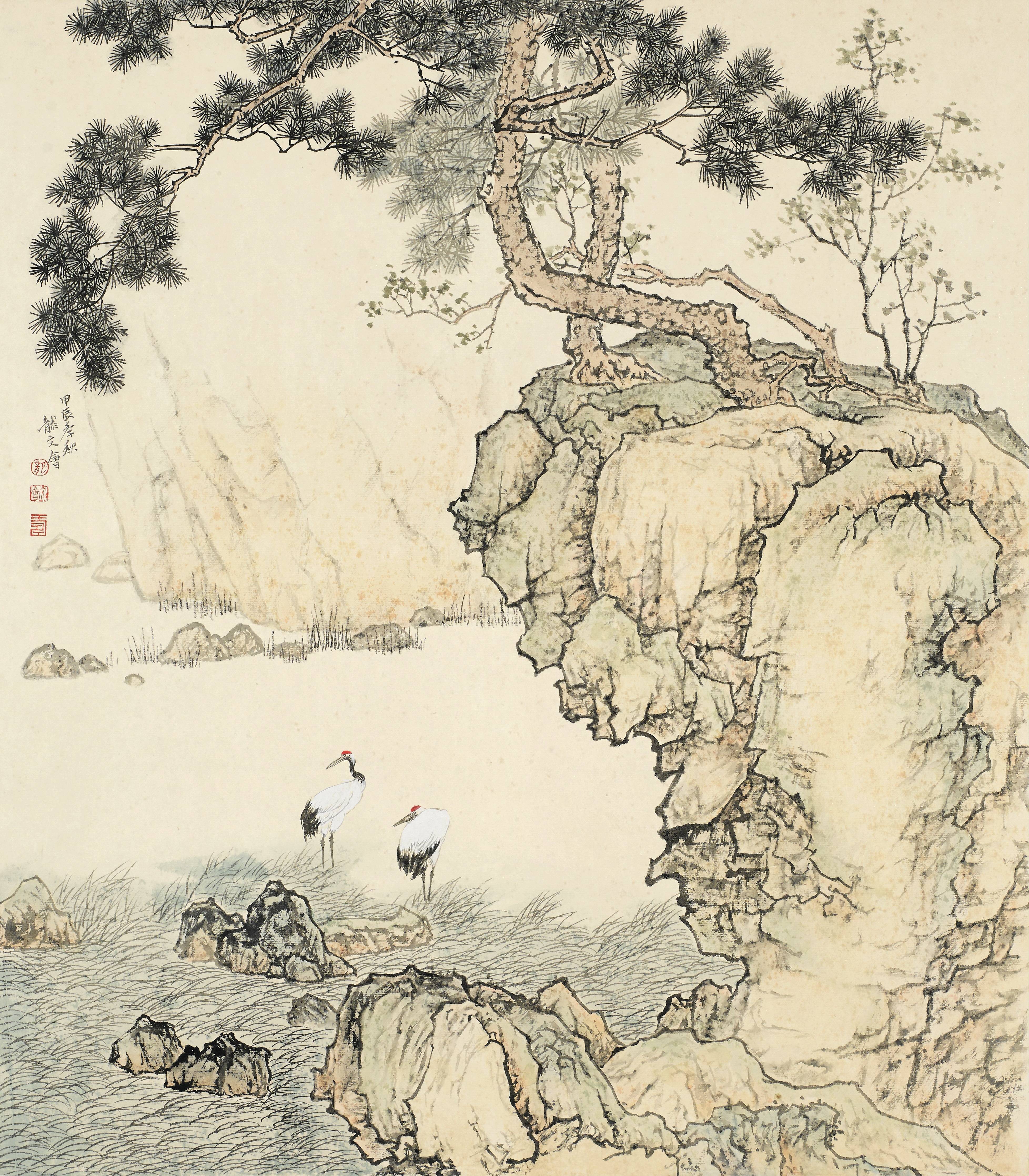 他以湖湘山水为纸本,以工笔白菜为刀锋,劈开了传统水墨与现代审美之间