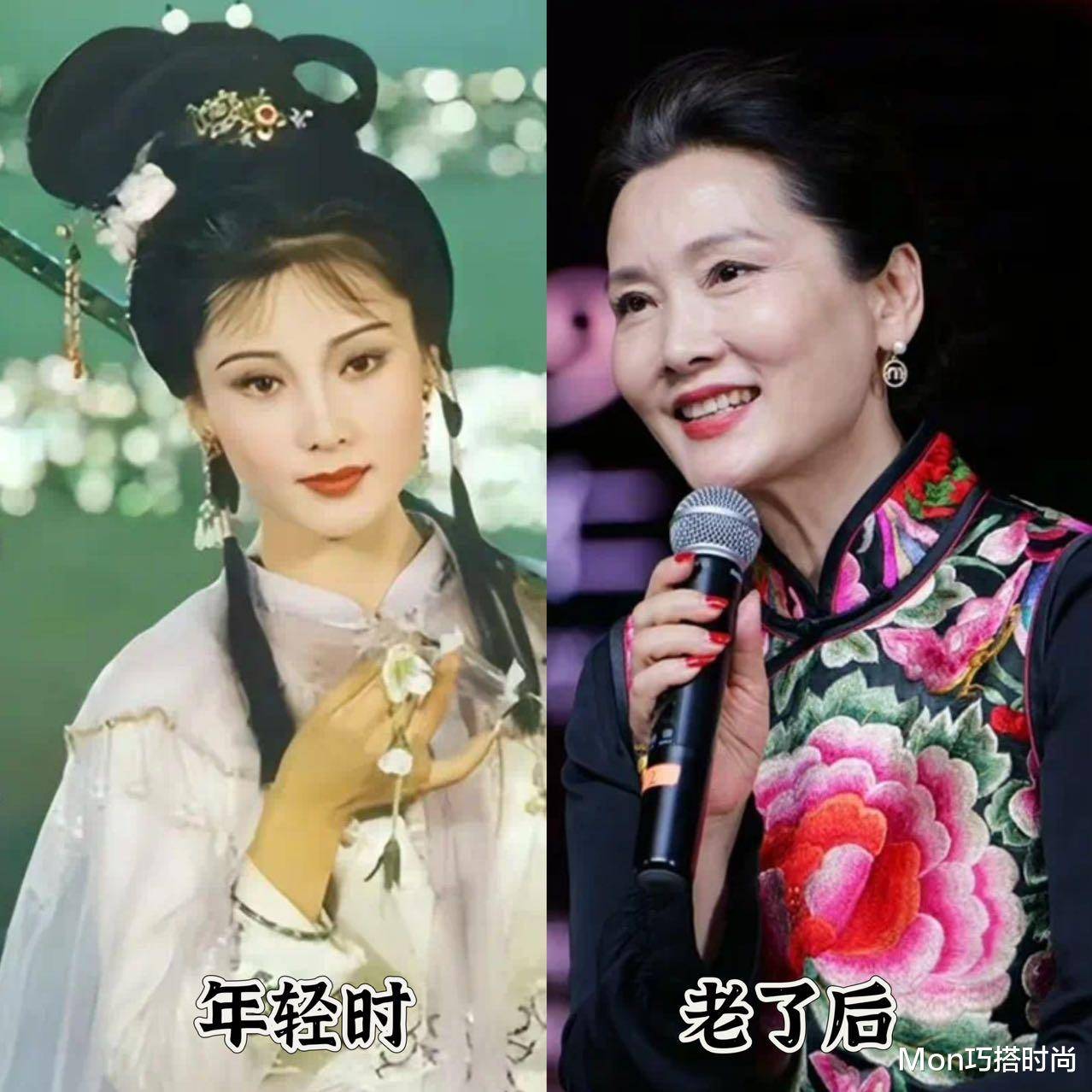 62岁何赛飞的老年状态惊艳,花衣卷发造型独特,气质却更显高级