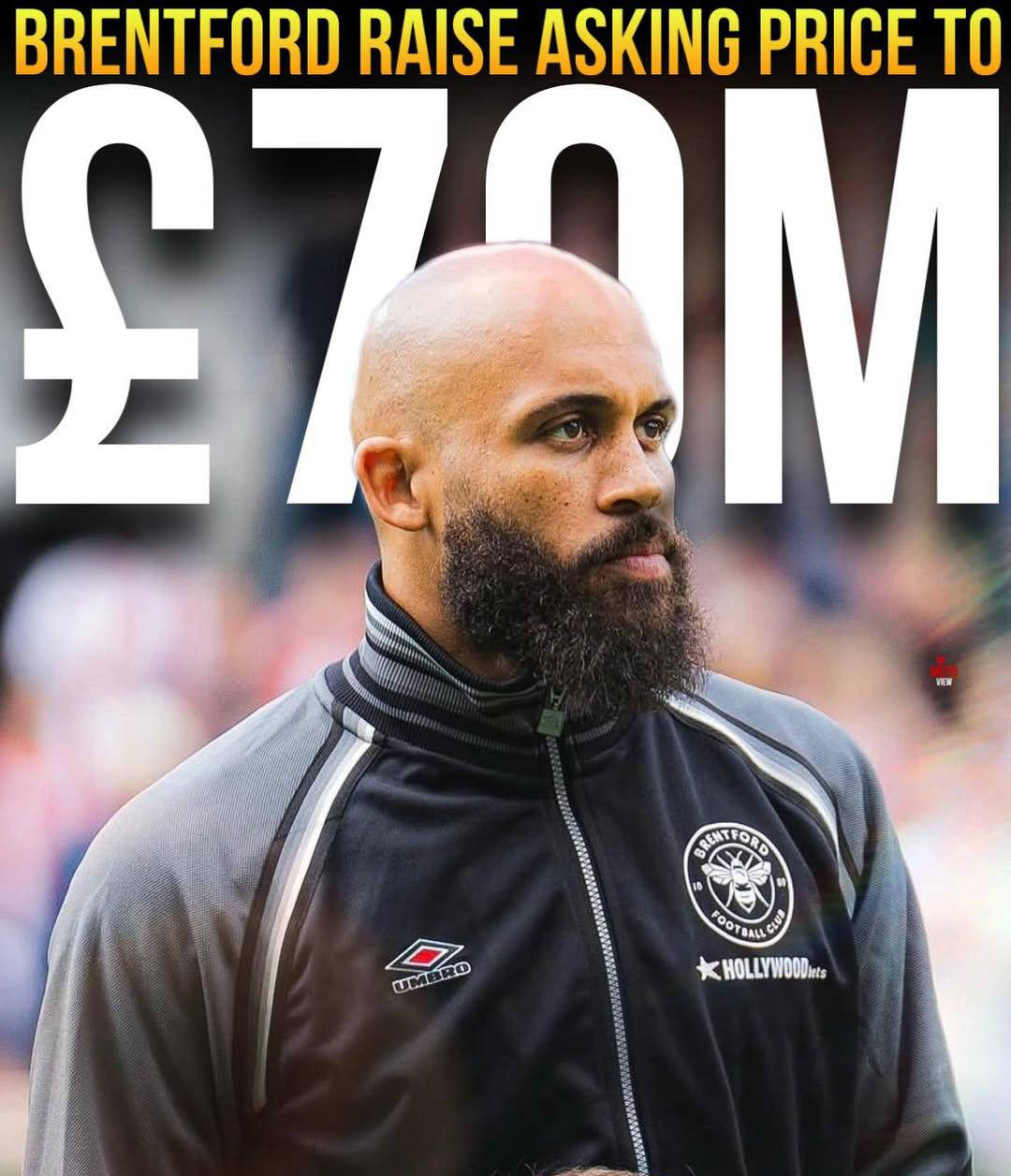 曼联低估姆贝莫价值，布伦特福德坚持7000万英镑要价