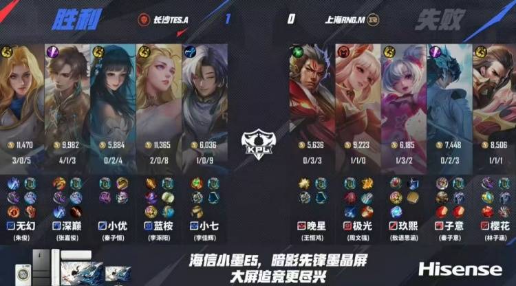 长沙TES.A 3-1力克上海RNG.M，无幻司空震天神下凡终结比赛 