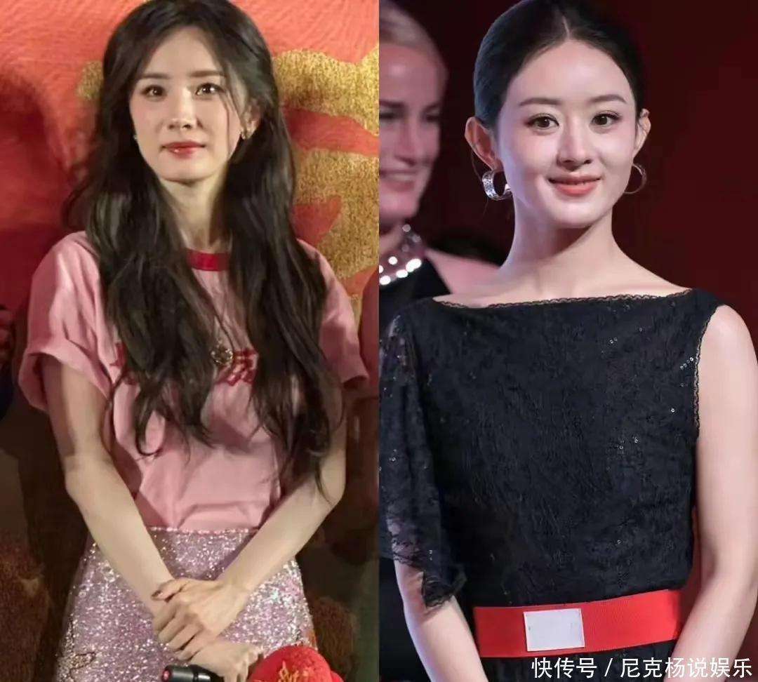 杨幂和赵丽颖,一个像少女一个略显疲惫,网友:今年杨幂翻身了