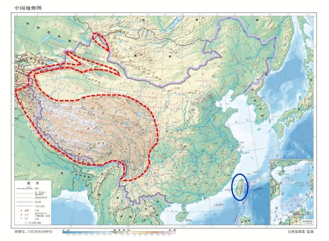 地球上所有7000米以上的山峰,都在这个红圈内了
