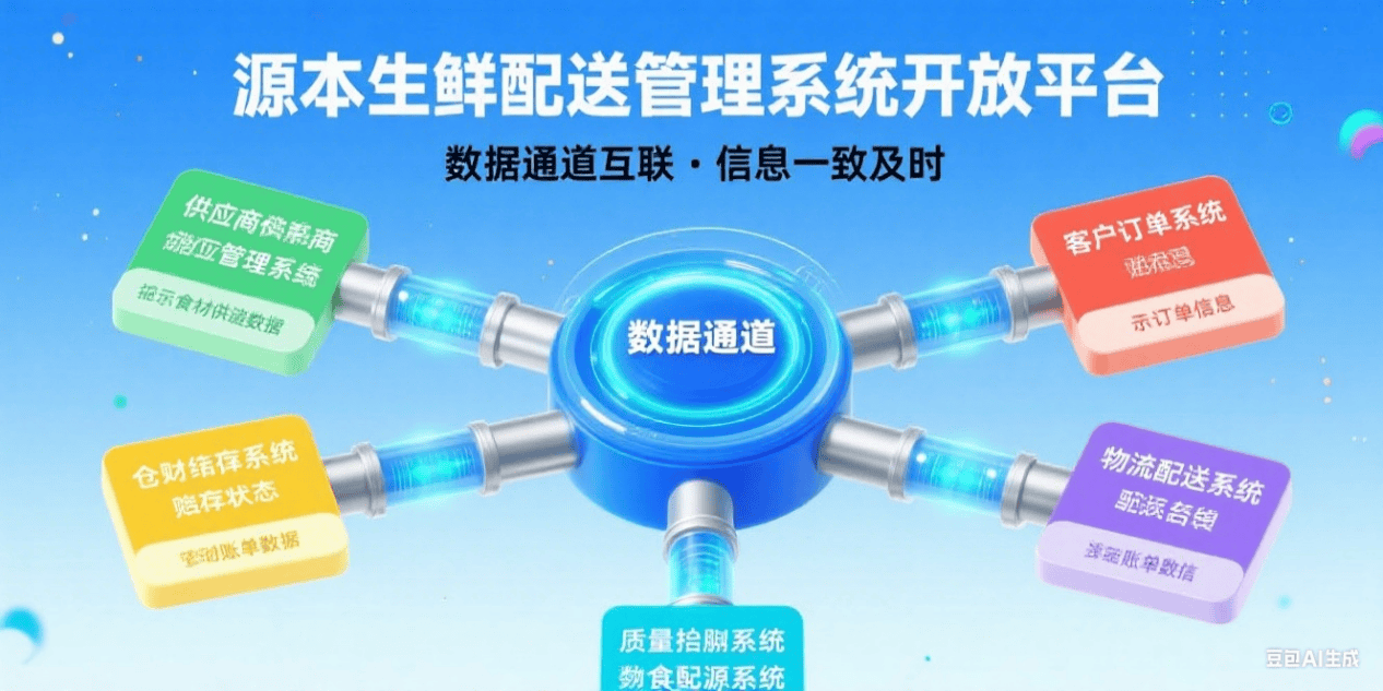 源本生鲜配送系统数据对接平台