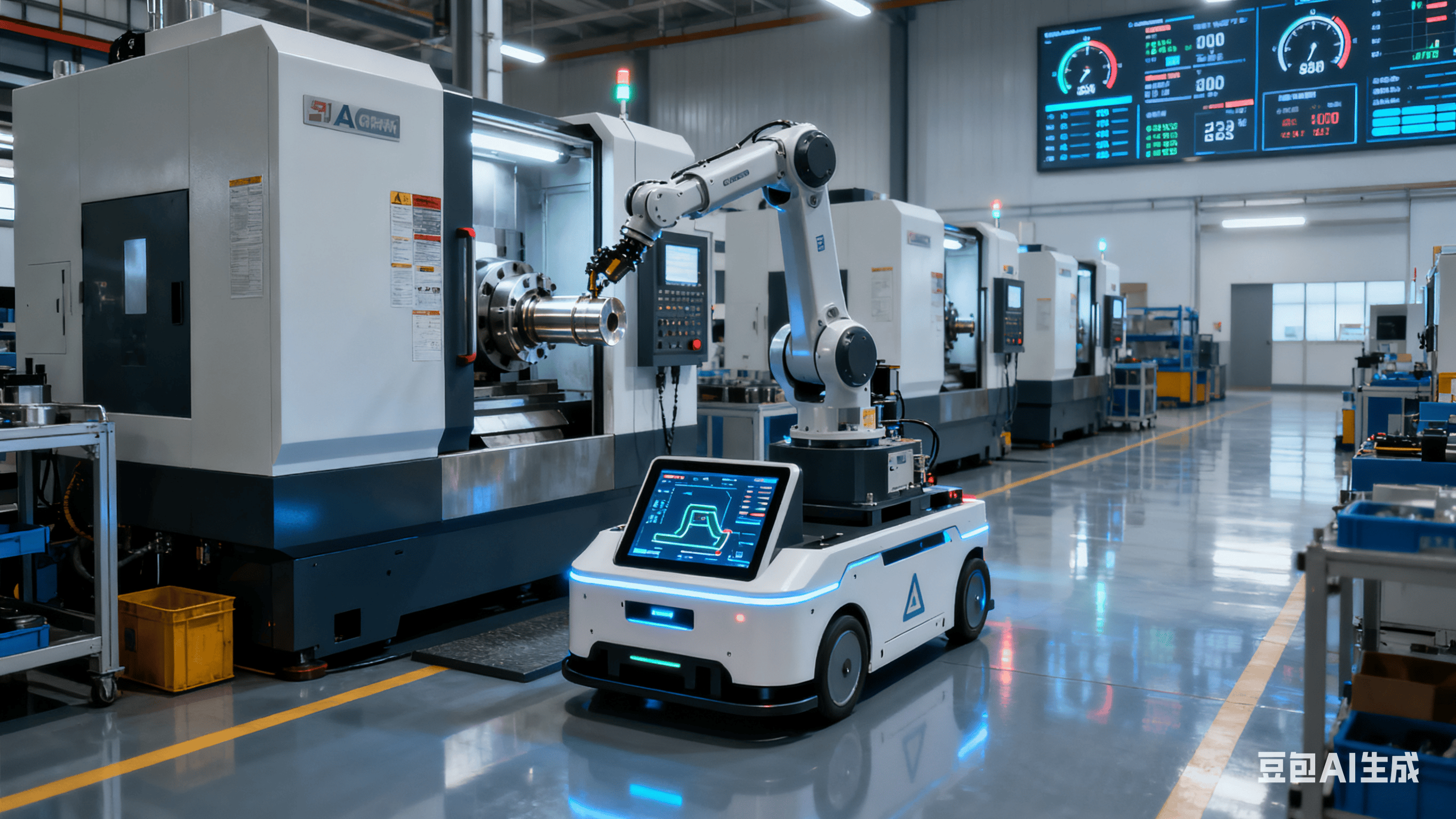 万可agv 小车与机械臂:打造智能工厂的 "全能复合战士"