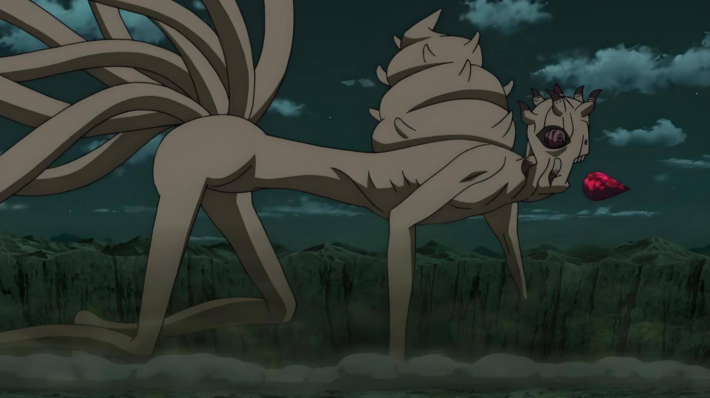 九尾的体积甚至不如他一个巴掌,随便一发尾兽玉就能打出移山填海的