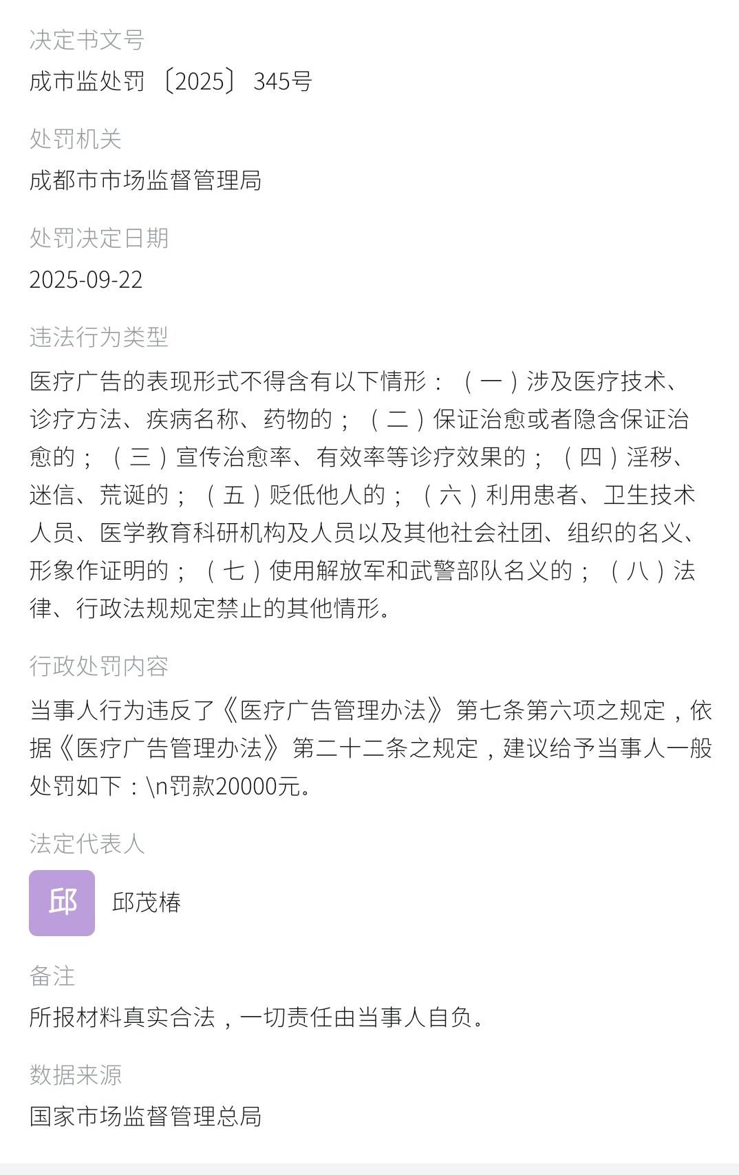 监管重锤之下:成都画美医疗美容为何罚单一张又一张?(图2)