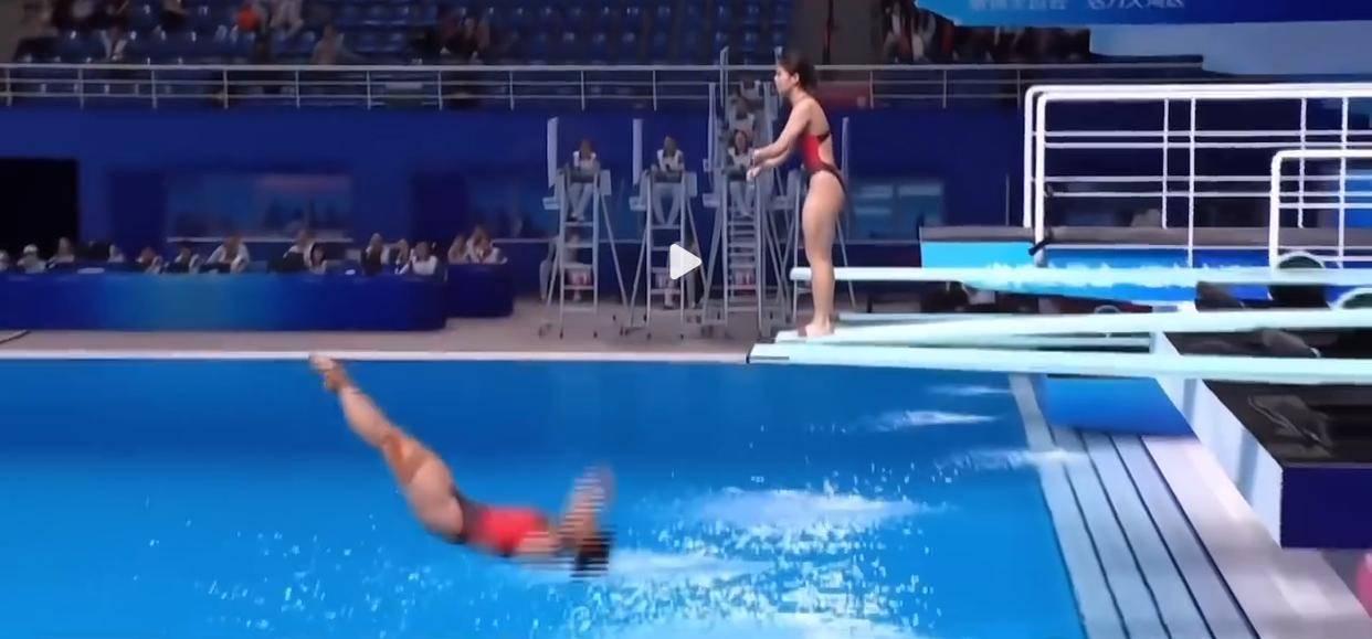 全运会跳水再次出现0分:女子双人3米板重大失误