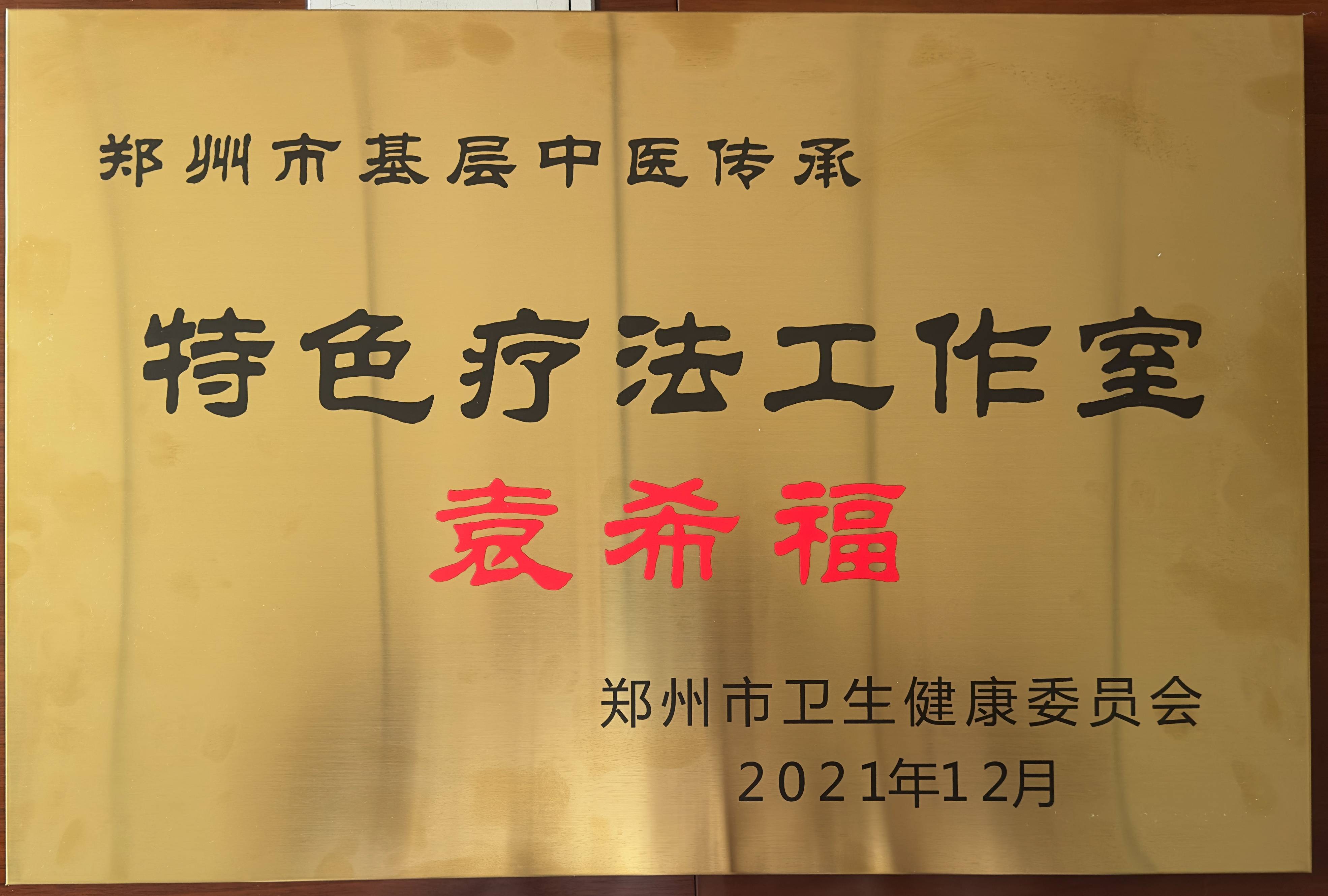 以及"郑州市基层中医传承特色疗法工作室"的传承指导老师
