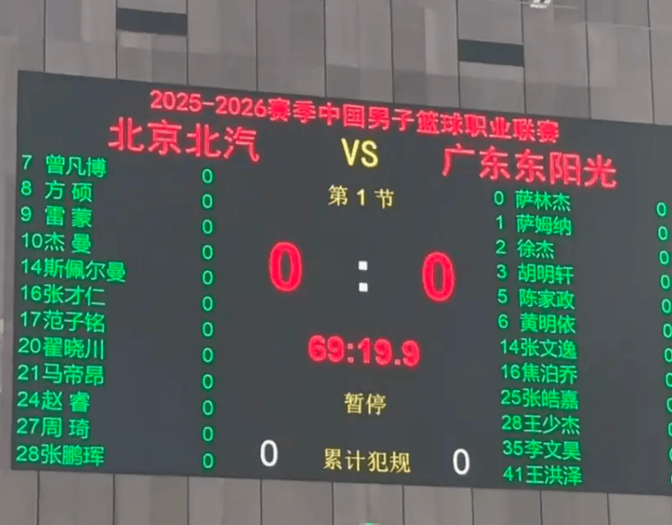 凶多吉少！广东大将确定缺席和北京队比赛 杜锋紧急调整阵容